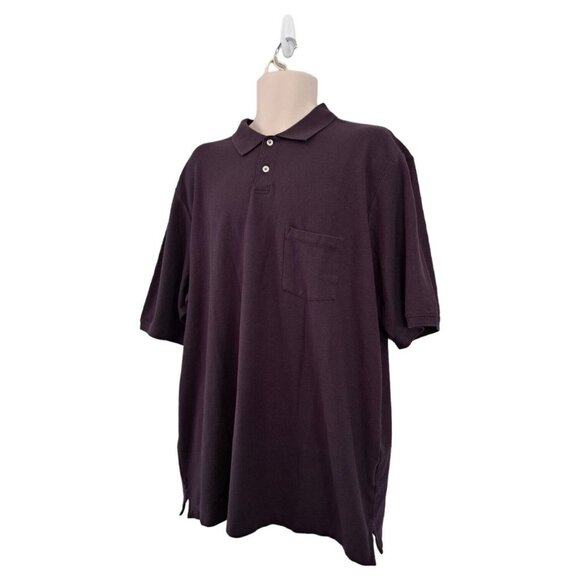🪻BOGO🪻 Eddie Bauer Men's Golf Polo‎ Shirt  100% Cotton Size XLT Purple - Picture 3 of 7